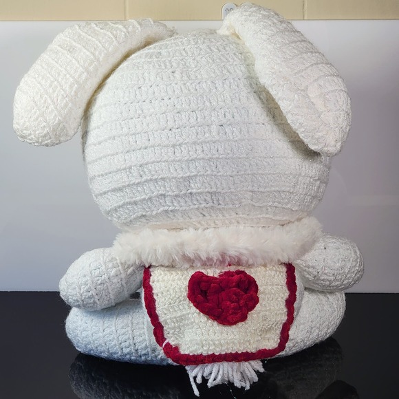 HANDMADE Crochet Bunny Rabbit‎ w/ Button Eyes Stuffed Plush Animal 14 in - Picture 7 of 12